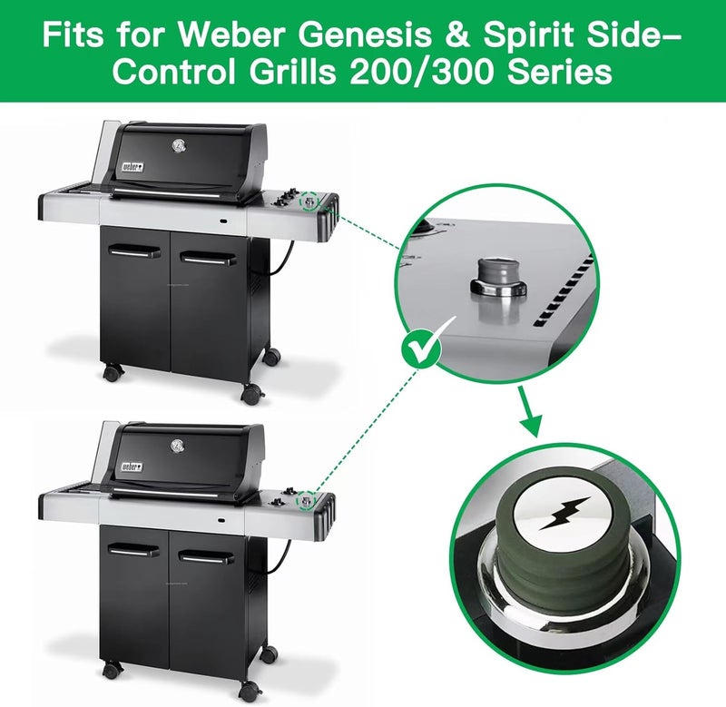 Rushare Store 1819-51 & 1836-32 Universal Igniter Kit for Weber Genesis & Spirit Grills with Side-Control Panel, Replacement for Weber 91360 67847 67726 Parts, E/S-210 310 320 Starter Kit - Image 2